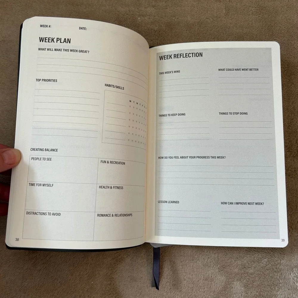 MindPanda 3 Month Undated Productivity Daily Planner Guided 90-Day System